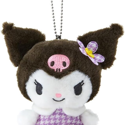 Sanrio Kaohana Houndstooth Flower Mascot Plush Keychain