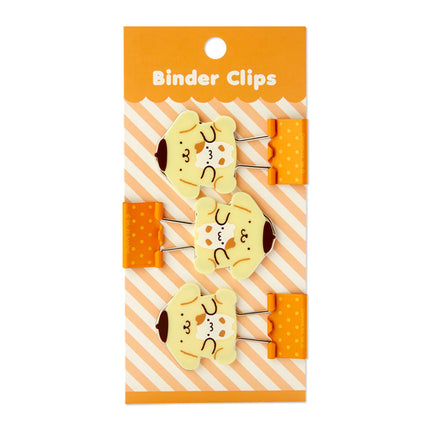 Sanrio Stationery Character Shaped Binder Clip 3pcs Set
