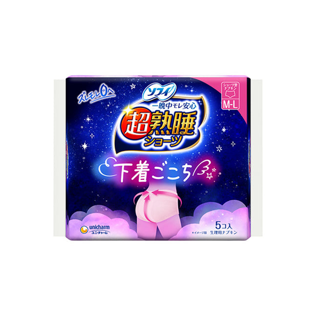 Unicharm Super Sleep Shorts Organic Cotton M/L Size 5pcs