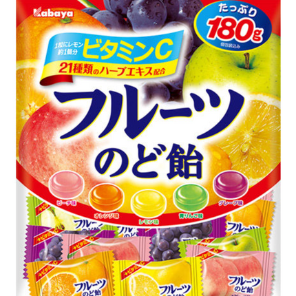 Kabaya Fruits Throat Soothing Hard Candy 180g(6.35oz)