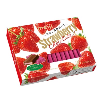 Meiji Strawberry Chocolate Box 26 Blocks