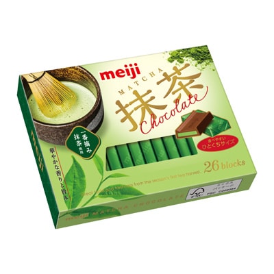 Meiji Matcha Chocolate Box 26 Blocks