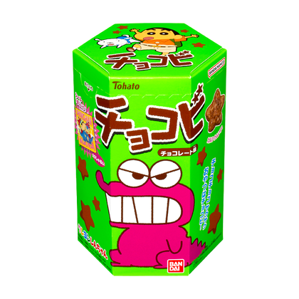 Tohato Crayon Shin Puff Snack Chocolate Flavor 25g(0.88oz) with Design Sticker,