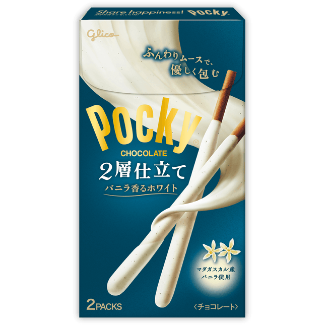 Glico Pocky Double Layer Vanilla Fragrant White Chocolate