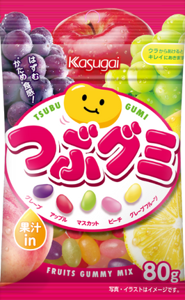 Kasugai Grain Tsubu Gummy Candy 5 Flavors