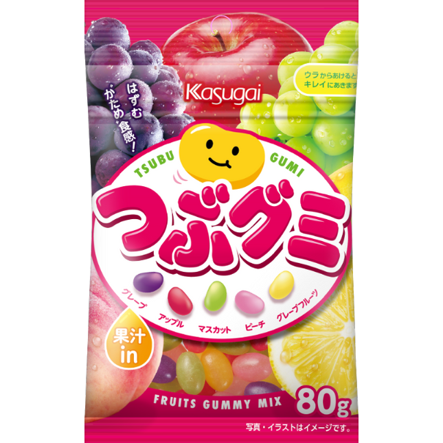 Kasugai Grain Tsubu Gummy Candy 5 Flavors