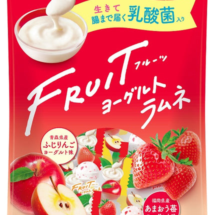 Kabaya FRUIT Yogurt Ramune Candy Strawberry & Apple 51g(1.8oz)