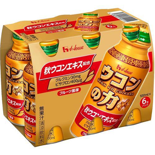House Ukon Chikara Cooling Beverage Fruits Flavor 100ml(3.38fl oz) x6
