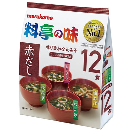 Marukome Instant Miso Soup Rich Akadashi Restaurant-Style Ryotei Taste 12 Servings Generous Value