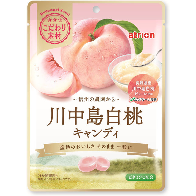 Atrion Shinshu Orchard Kawanakajima White Peach Candy 70g