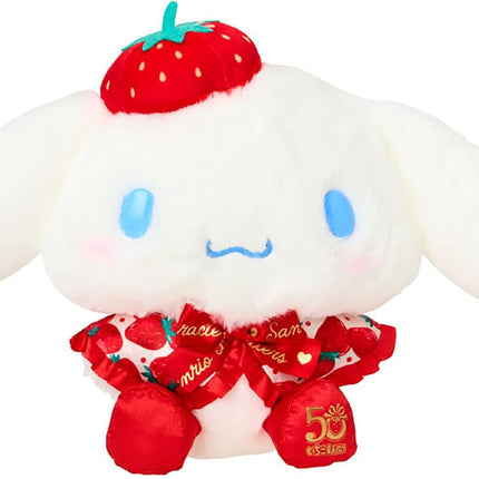 Sanrio Original Plush Doll Strawberry Newspaper 50th Anniversary