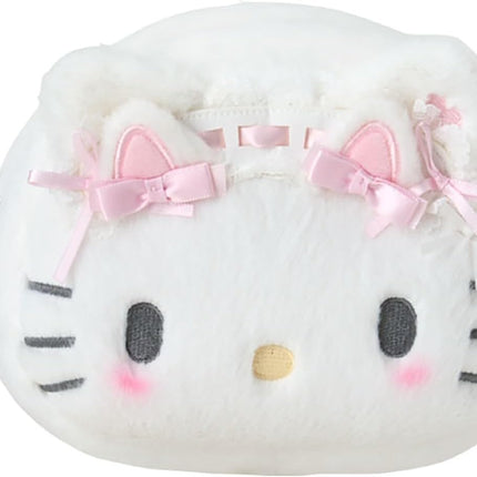 Sanrio Original White Cat Ballerina Plush Face-Shaped Pouch