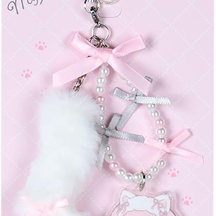 Sanrio Original White Cat Ballerina Strap Keychain