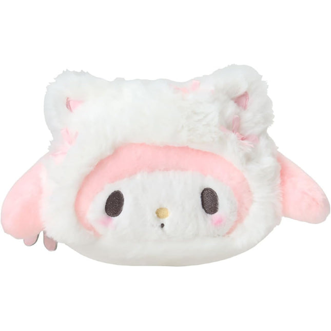 Sanrio Original White Cat Ballerina Plush Face-Shaped Pouch