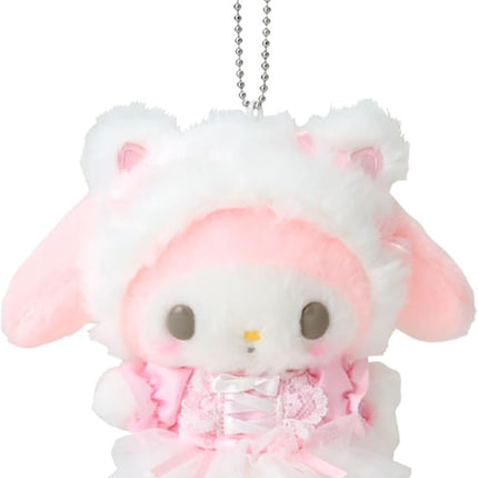Sanrio Original Plush Mascot Charm White Cat Ballerina