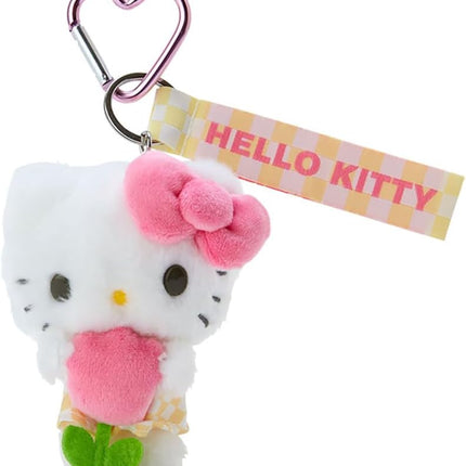 Sanrio Pastel Checkers Design Mascot Plush Keychain