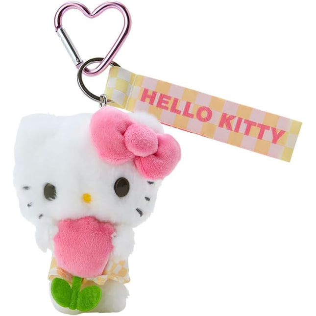 Sanrio Pastel Checkers Design Mascot Plush Keychain