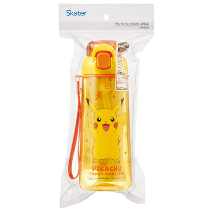 Skater Pikachu Pocket Monsters One-push Straw Bottle 630ml