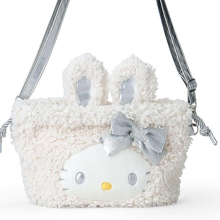 SANRIO Original Fluffy Snow Rabbit 2-Way Plush Shoulder Bag