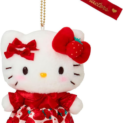 Sanrio Original Plush Mascot Charm Strawberry Newspaper 50th Anniversary