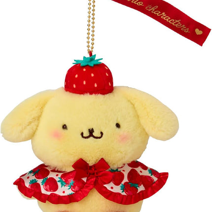 Sanrio Original Plush Mascot Charm Strawberry Newspaper 50th Anniversary