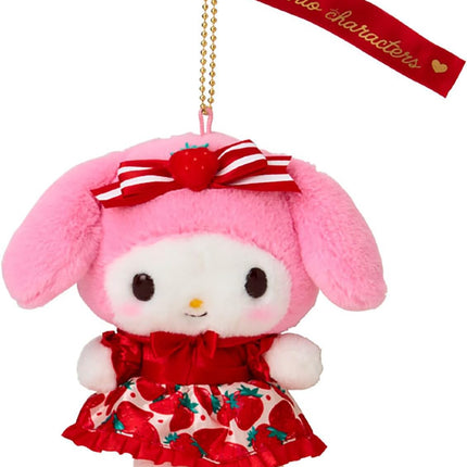 Sanrio Original Plush Mascot Charm Strawberry Newspaper 50th Anniversary