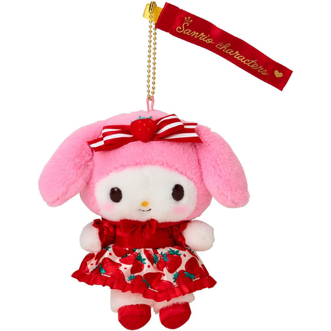 Sanrio Original Plush Mascot Charm Strawberry Newspaper 50th Anniversary