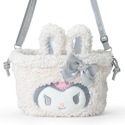 SANRIO Original Fluffy Snow Rabbit 2-Way Plush Shoulder Bag