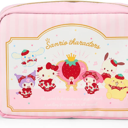 Sanrio Original Cosmetic Pouch Strawberry Newspaper 50th Anniversary