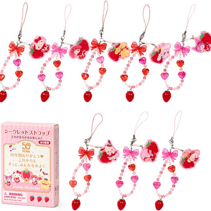 Sanrio Original Characters Secret Strap Strawberry News 50th Anniversary Series Keychain Blind Box