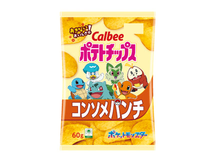 Calbee Potato Chips Consomme Punch Flavor 60g Pokemon Design Limited Edition