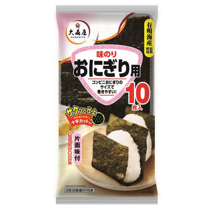 OHMORIYA Seto Inland Sea Seasoned Seaweed 10 Sheets for Rice Roll