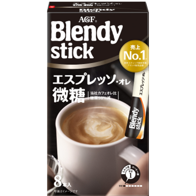 AGF Blendy Stick Cafe Au Lait Instant Coffee Powder No Sweetness