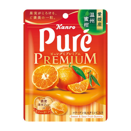 Kanro Pure Premium Sweet & Sour Fruit Gummy Candy