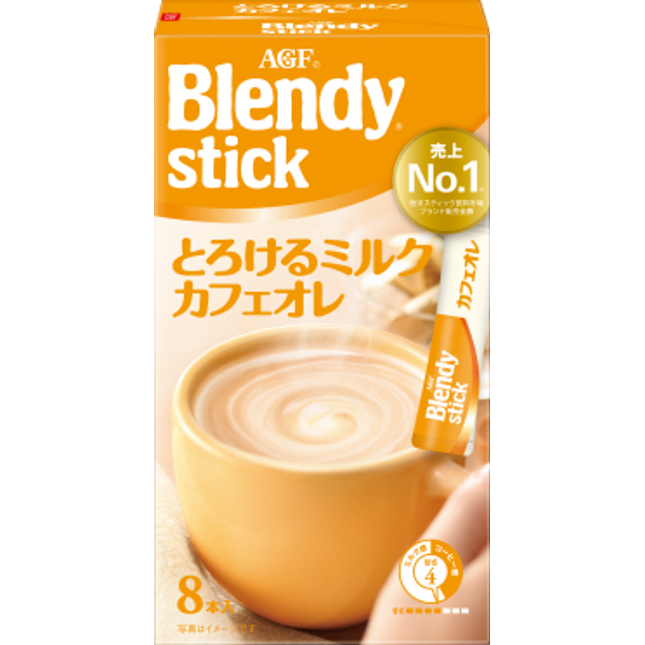 AGF Blendy Stick Cafe Au Lait Instant Coffee Powder Rich Sweet
