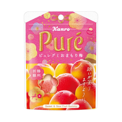 Kanro Pure Sweet & Sour Fruit Gummy Omamori Ume Plum