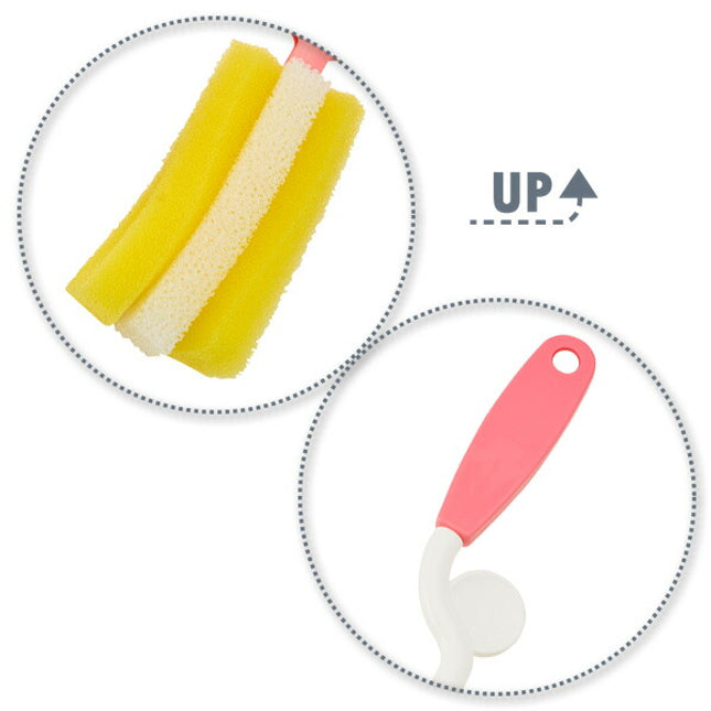 SmartAngel Baby Bottle Sponge Brush & Replacement