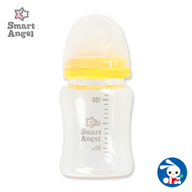 SmartAngel Wide Mouth Glass Baby Bottle