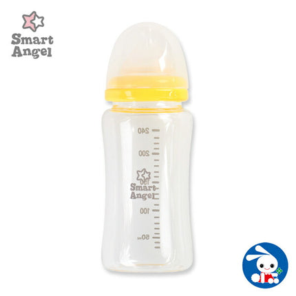 SmartAngel Wide Mouth Glass Baby Bottle