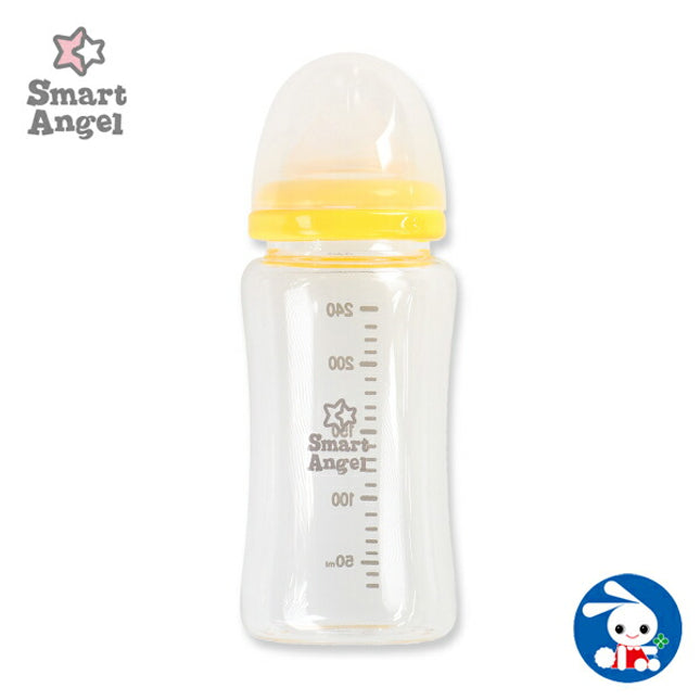 SmartAngel Wide Mouth Glass Baby Bottle