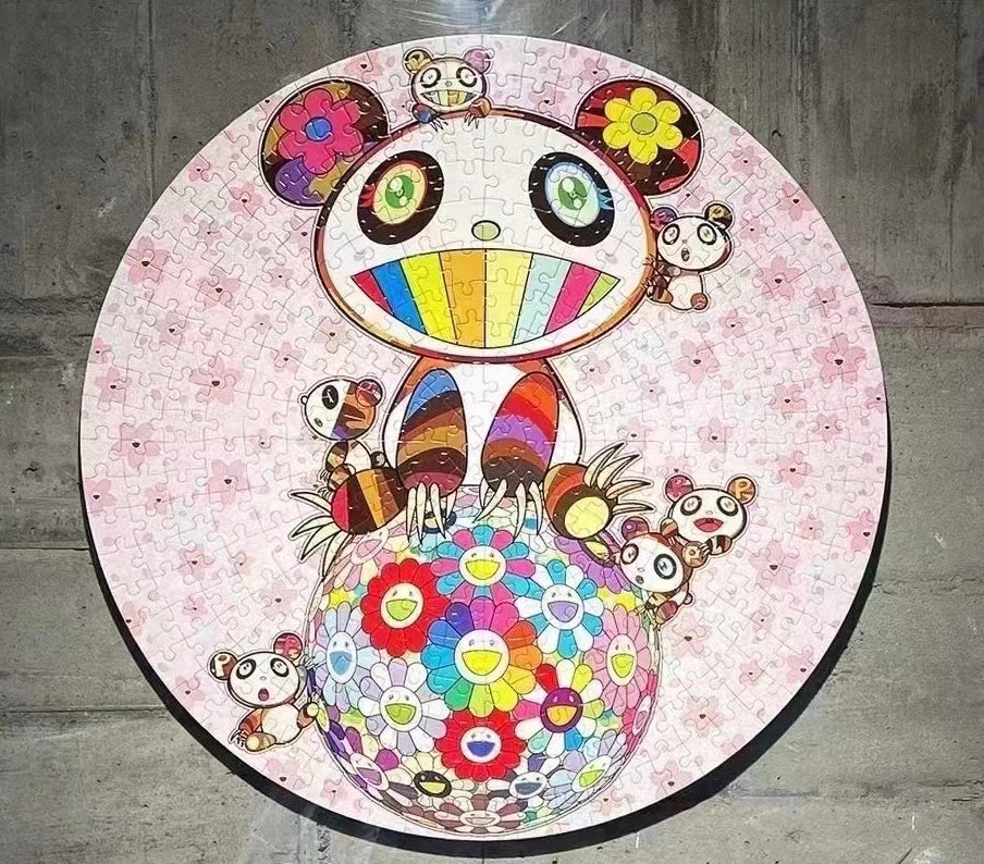 村上隆拼图挂饰樱花园里的熊猫！347片50cm 太阳花– Omi Japan Market