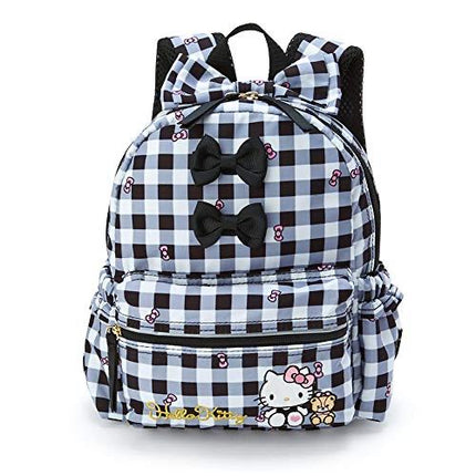 三丽鸥 Hello Kitty 儿童迷你小书包 SS - 黑白网格儿童背包